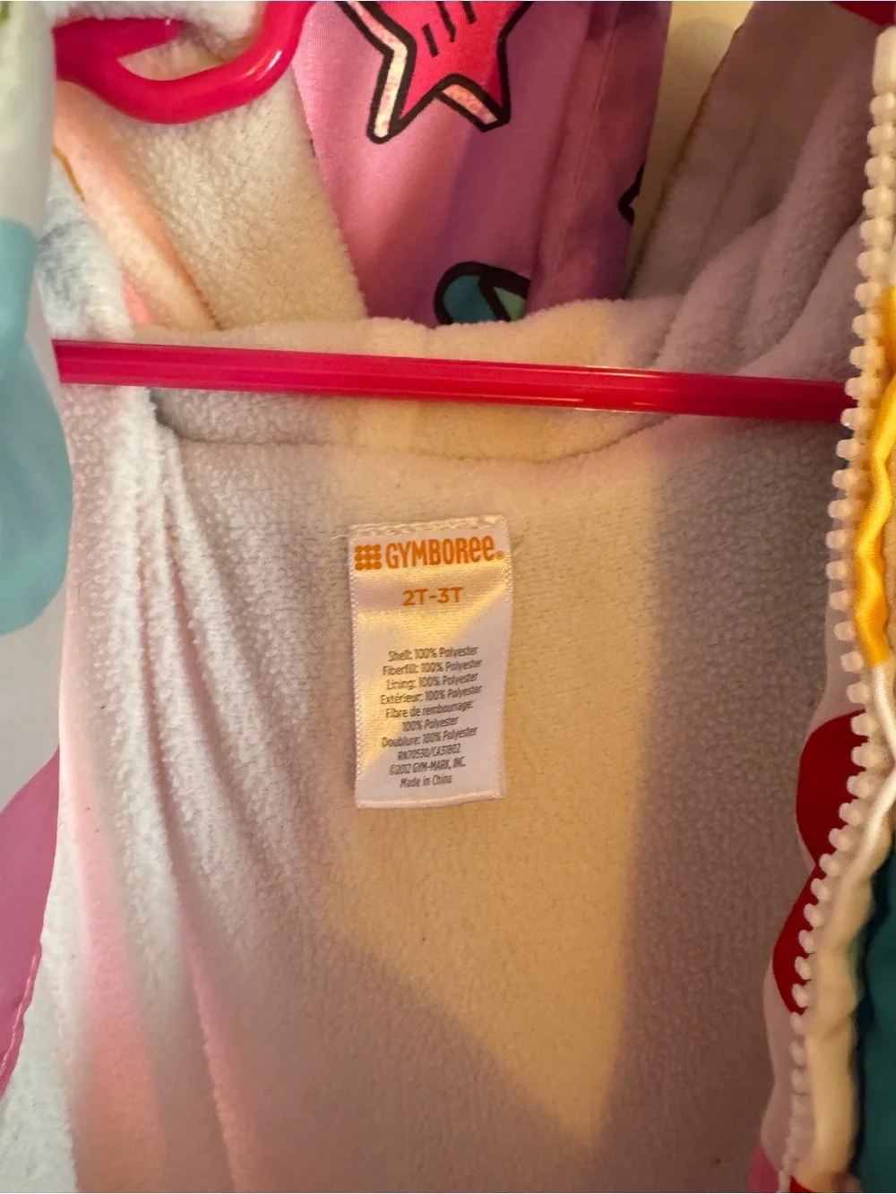 Gymboree White Puffer Jacket with Multicolor Polka Dots